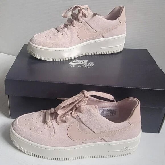 2023! Nike Air Force 1 Sage Particle Beige AR5339-201 Platform Sneaker Shoes sz7 - Picture 1 of 10